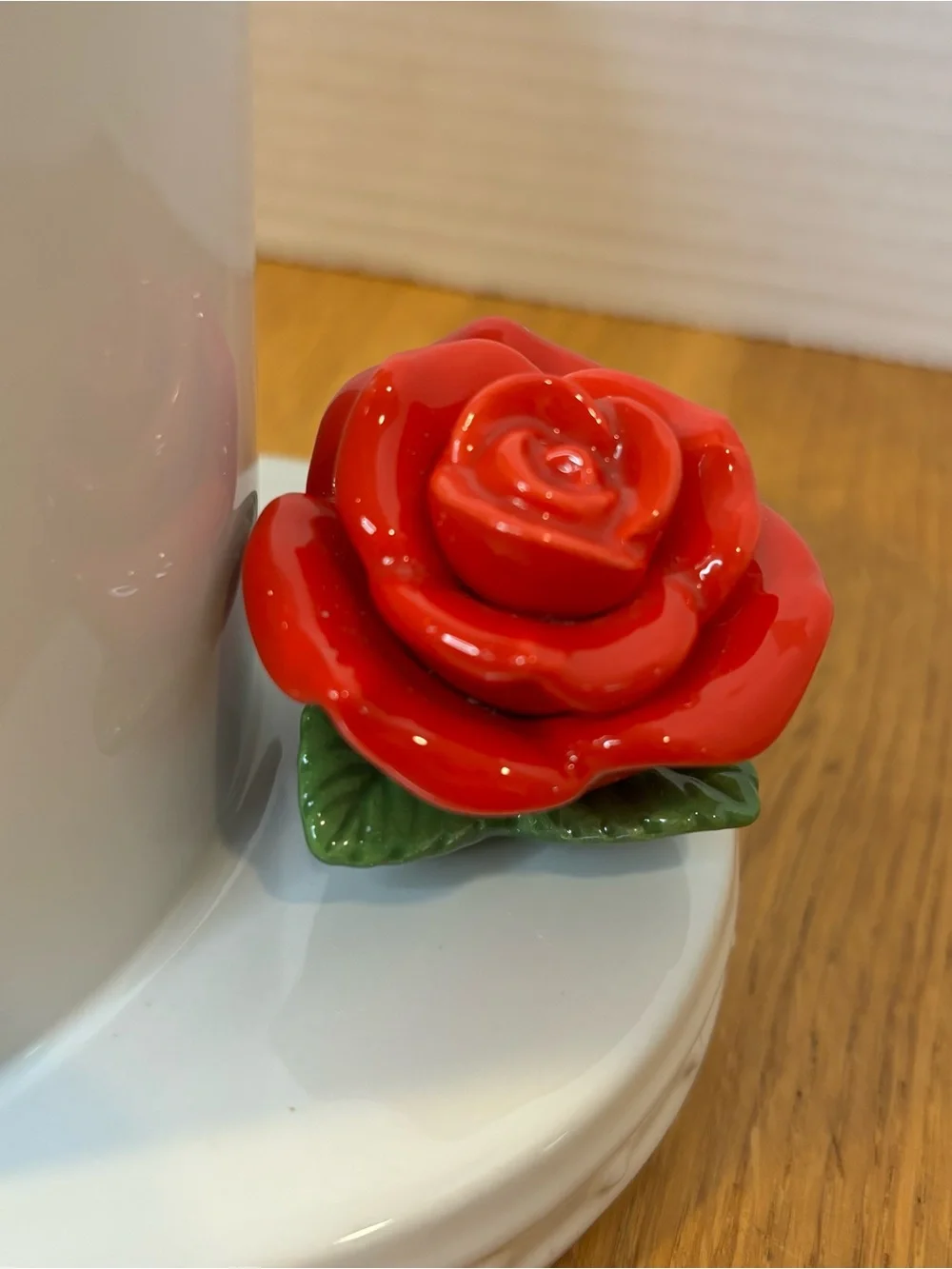 Nora Fleming Utensil Holder With a Minis Hole Off White Stoneware ROSE READ